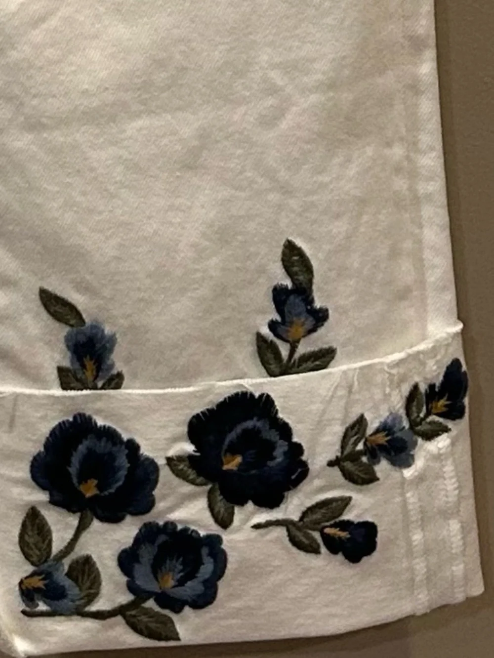 Driftwood Colette X Blue Bouquet High Rise Cropped Jeans